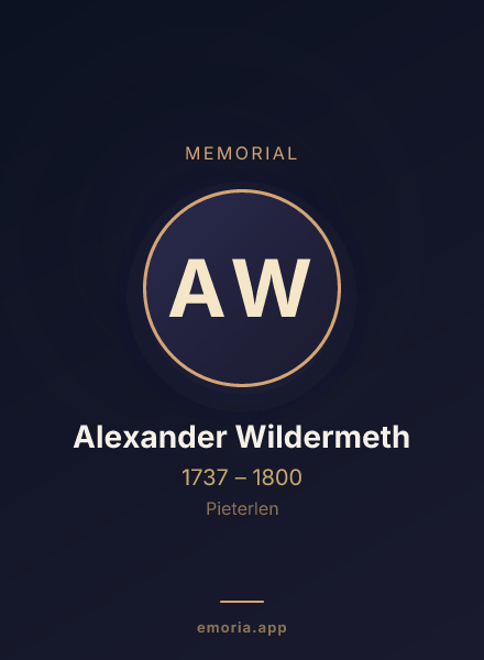 Memorial portrait of Alexander Wildermeth
