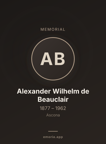 Memorial portrait of Alexander Wilhelm de Beauclair