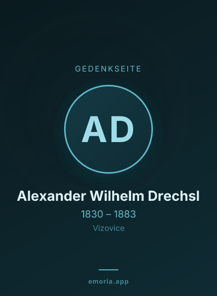 Gedenkportrait von Alexander Wilhelm Drechsl