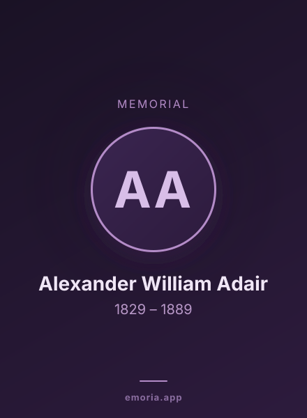 Memorial portrait of Alexander William Adair