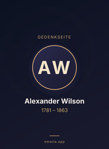 Gedenkportrait von Alexander Wilson