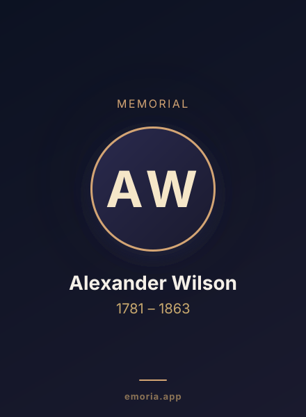 Memorial portrait of Alexander Wilson