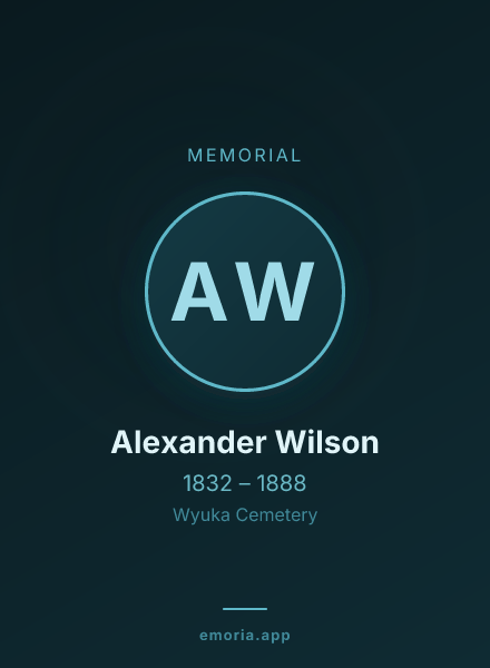 Memorial portrait of Alexander Wilson