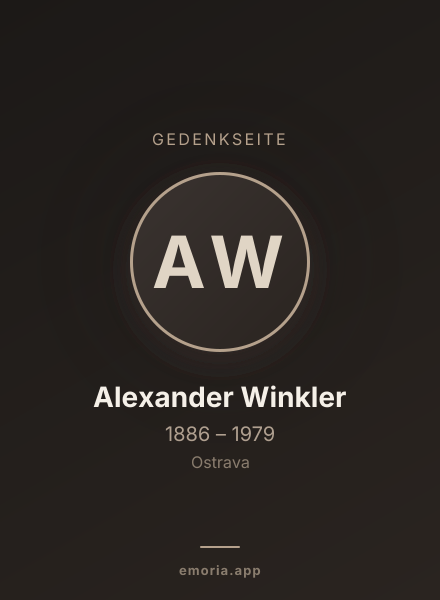 Gedenkportrait von Alexander Winkler