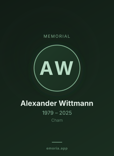 Memorial portrait of Alexander Wittmann