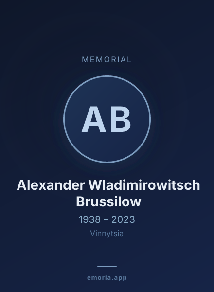 Memorial portrait of Alexander Wladimirowitsch Brussilow