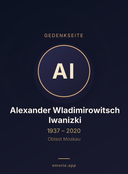 Gedenkportrait von Alexander Wladimirowitsch Iwanizki