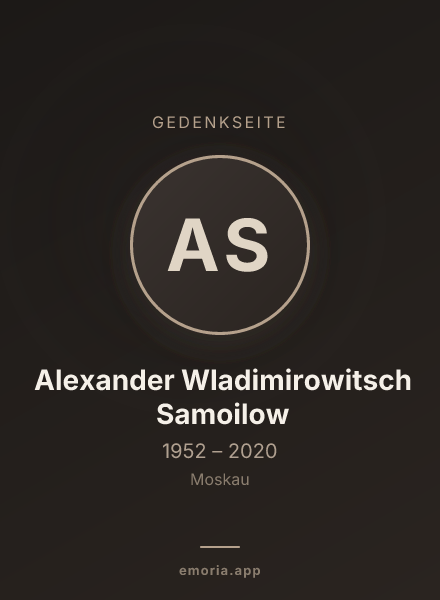 Gedenkportrait von Alexander Wladimirowitsch Samoilow