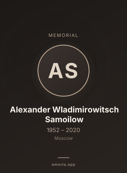 Memorial portrait of Alexander Wladimirowitsch Samoilow