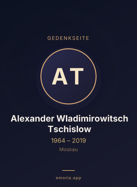 Gedenkportrait von Alexander Wladimirowitsch Tschislow