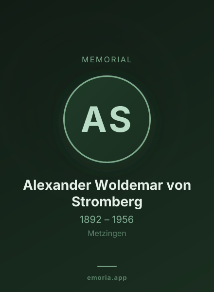 Memorial portrait of Alexander Woldemar von Stromberg