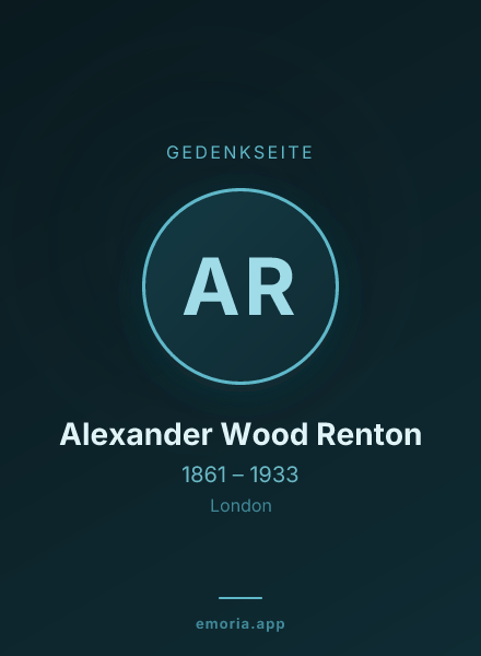 Gedenkportrait von Alexander Wood Renton