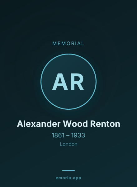Memorial portrait of Alexander Wood Renton