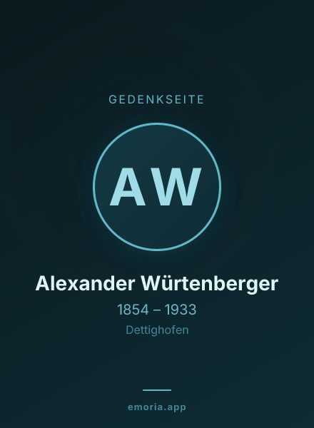Gedenkportrait von Alexander Würtenberger