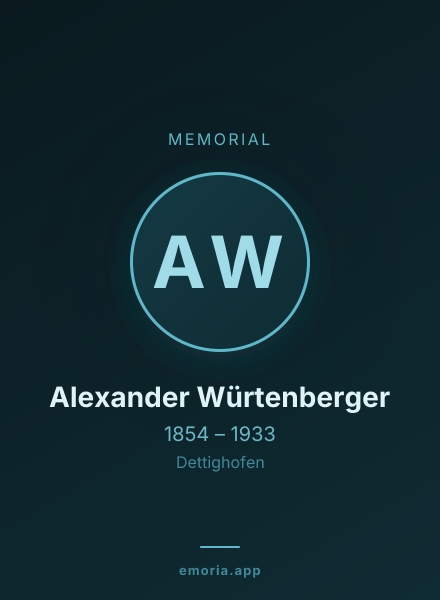 Memorial portrait of Alexander Würtenberger