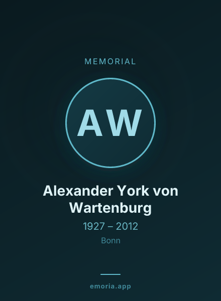 Memorial portrait of Alexander York von Wartenburg