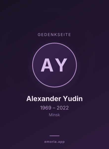 Gedenkportrait von Alexander Yudin