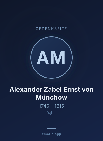 Gedenkportrait von Alexander Zabel Ernst von Münchow