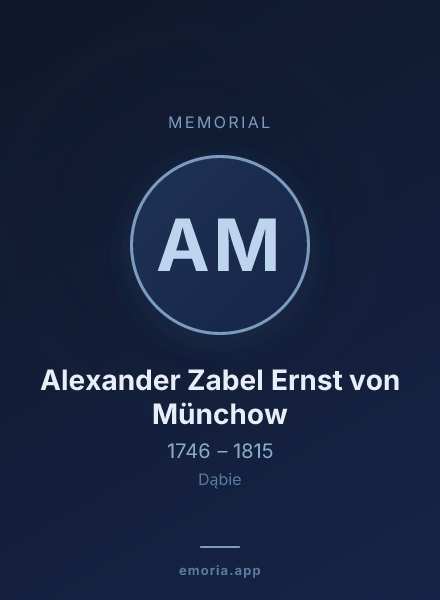 Memorial portrait of Alexander Zabel Ernst von Münchow