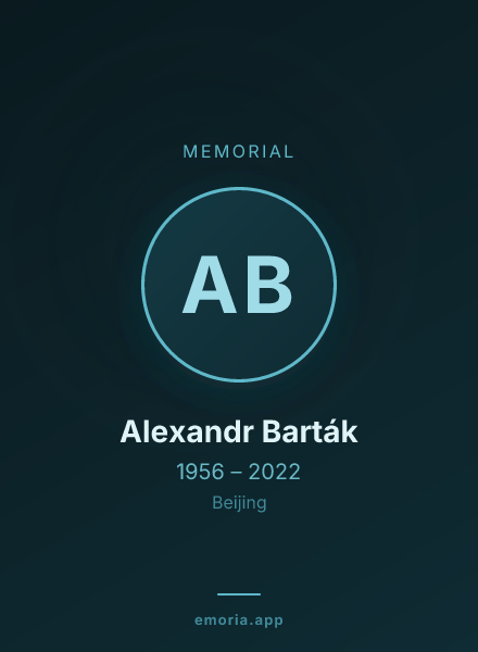 Memorial portrait of Alexandr Barták