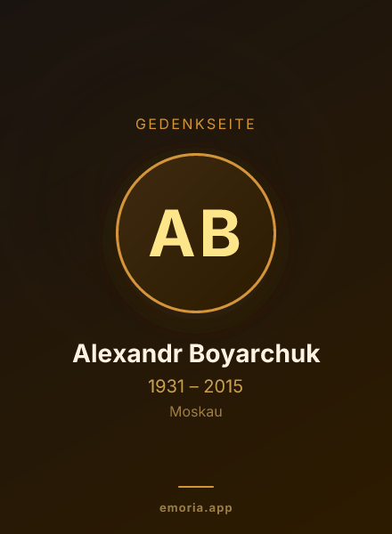Gedenkportrait von Alexandr Boyarchuk