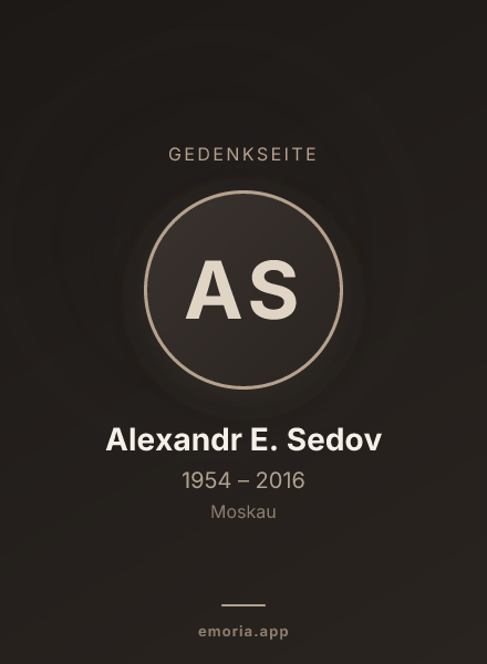 Gedenkportrait von Alexandr E. Sedov
