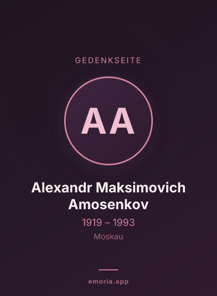 Gedenkportrait von Alexandr Maksimovich Amosenkov