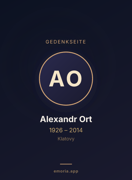 Gedenkportrait von Alexandr Ort