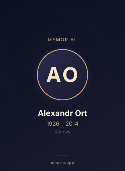 Memorial portrait of Alexandr Ort