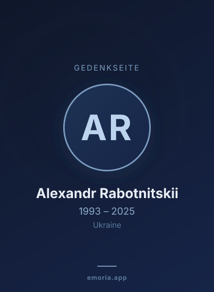 Gedenkportrait von Alexandr Rabotnitskii