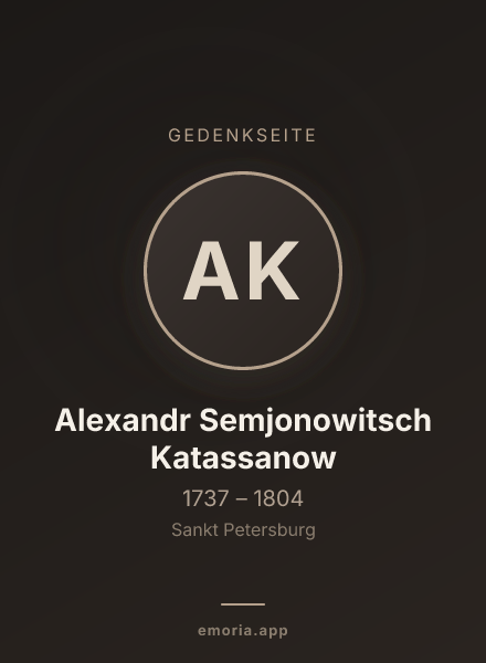 Gedenkportrait von Alexandr Semjonowitsch Katassanow