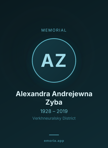 Memorial portrait of Alexandra Andrejewna Zyba