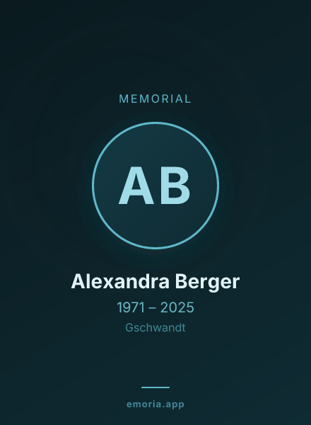 Memorial portrait of Alexandra Berger