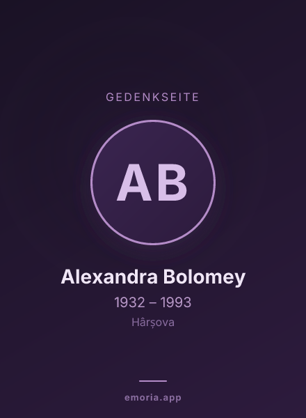 Gedenkportrait von Alexandra Bolomey