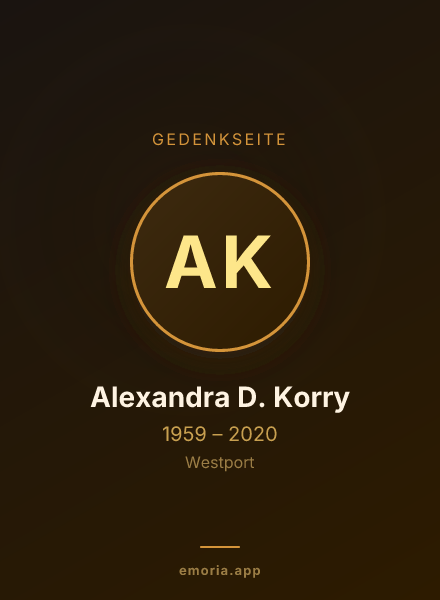 Gedenkportrait von Alexandra D. Korry