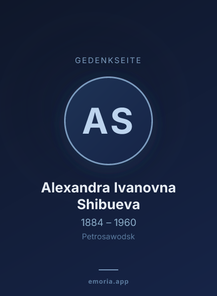 Gedenkportrait von Alexandra Ivanovna Shibueva