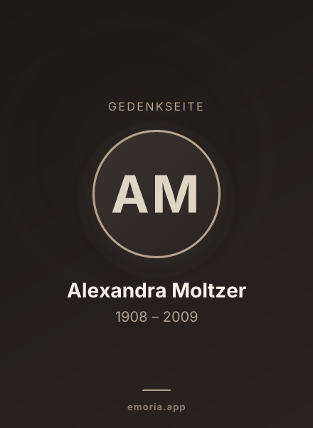 Gedenkportrait von Alexandra Moltzer