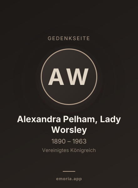 Gedenkportrait von Alexandra Pelham, Lady Worsley
