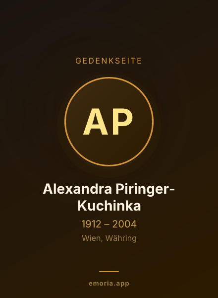 Gedenkportrait von Alexandra Piringer-Kuchinka