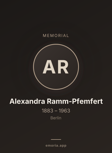 Memorial portrait of Alexandra Ramm-Pfemfert