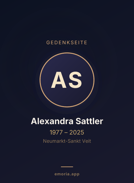 Gedenkportrait von Alexandra Sattler