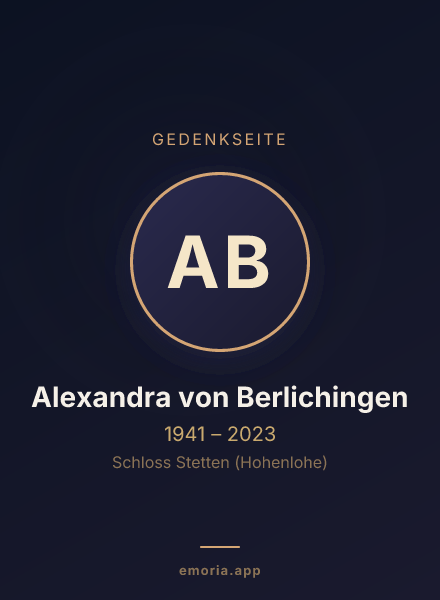 Gedenkportrait von Alexandra von Berlichingen