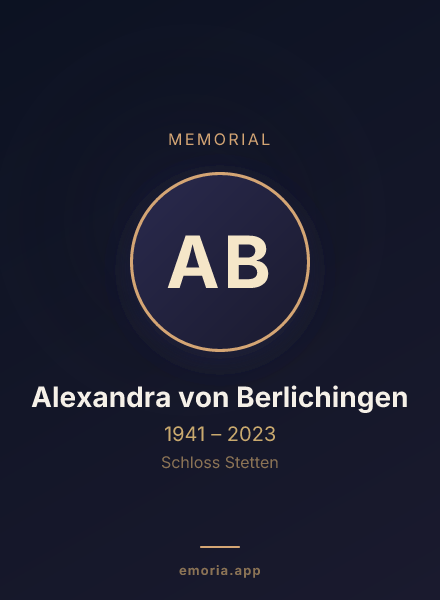Memorial portrait of Alexandra von Berlichingen