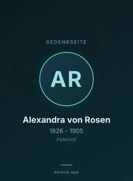 Gedenkportrait von Alexandra von Rosen