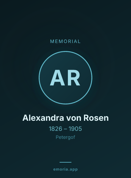 Memorial portrait of Alexandra von Rosen