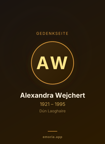 Gedenkportrait von Alexandra Wejchert