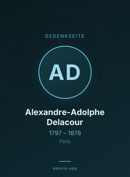 Gedenkportrait von Alexandre-Adolphe Delacour