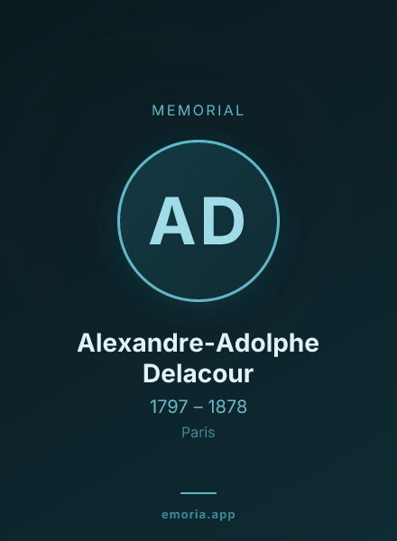 Memorial portrait of Alexandre-Adolphe Delacour