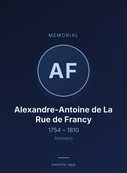 Memorial portrait of Alexandre-Antoine de La Rue de Francy