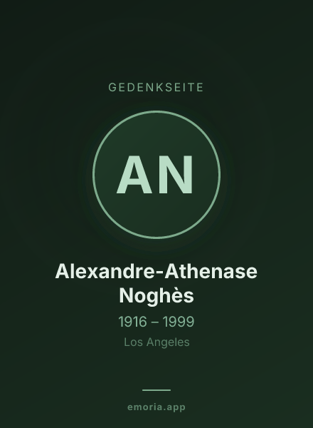 Gedenkportrait von Alexandre-Athenase Noghès